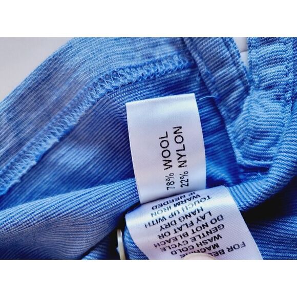 Peter Millar Shirt Mens XL Blue Striped Golf Polo Logo Crown Crafted Wool Nylon - Picture 8 of 9